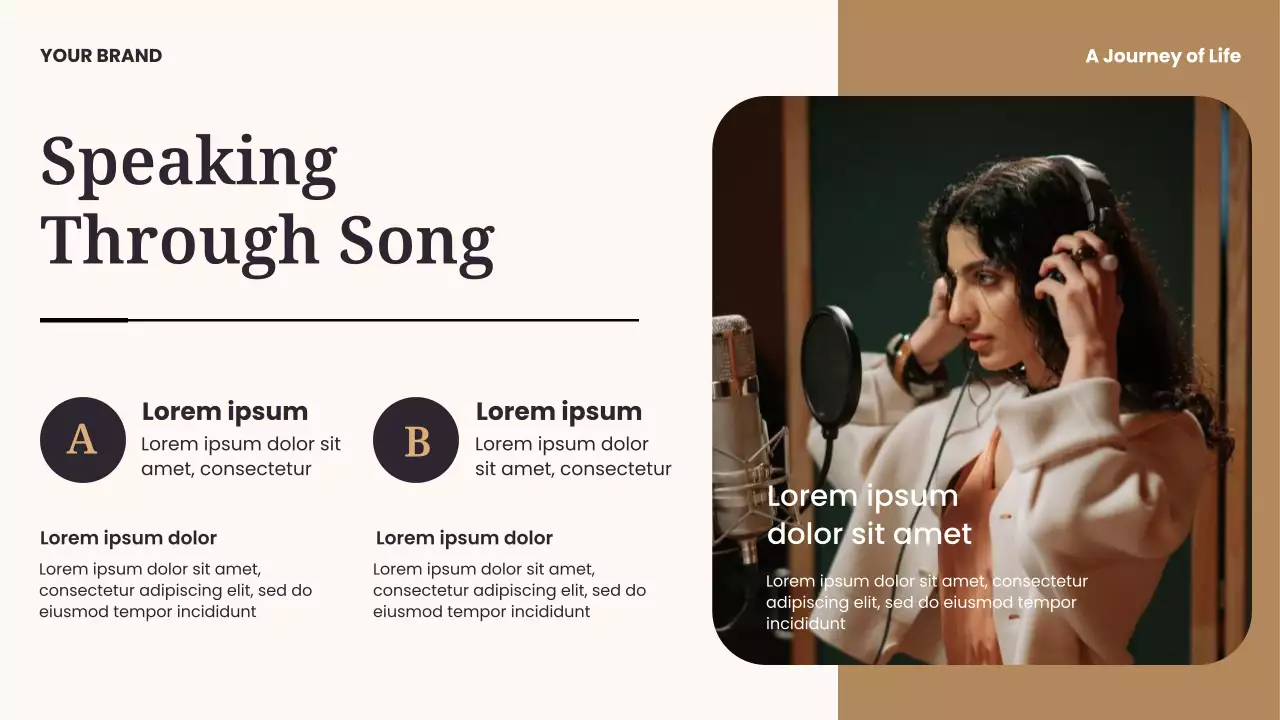 Black and Blue Modern Music History Presentation