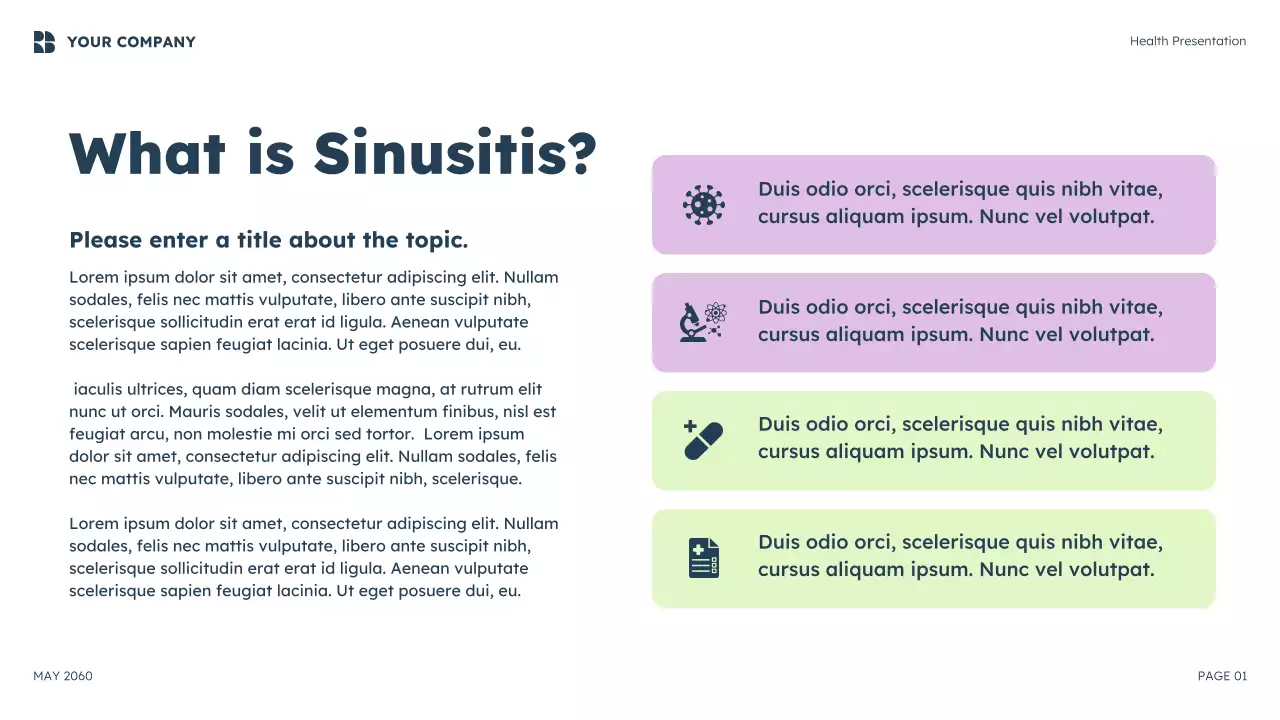 Blue Modern Meningitis Awareness Presentation