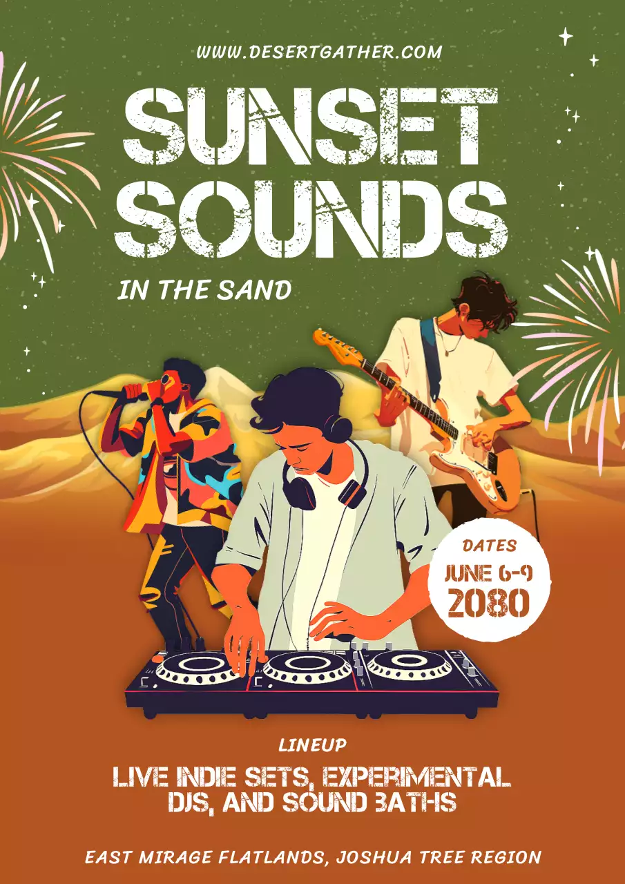 Music Concert for Summer Regional Outdoor Festival Poster