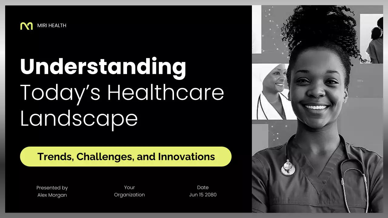 Black and Yellow Modern Healthcare Report