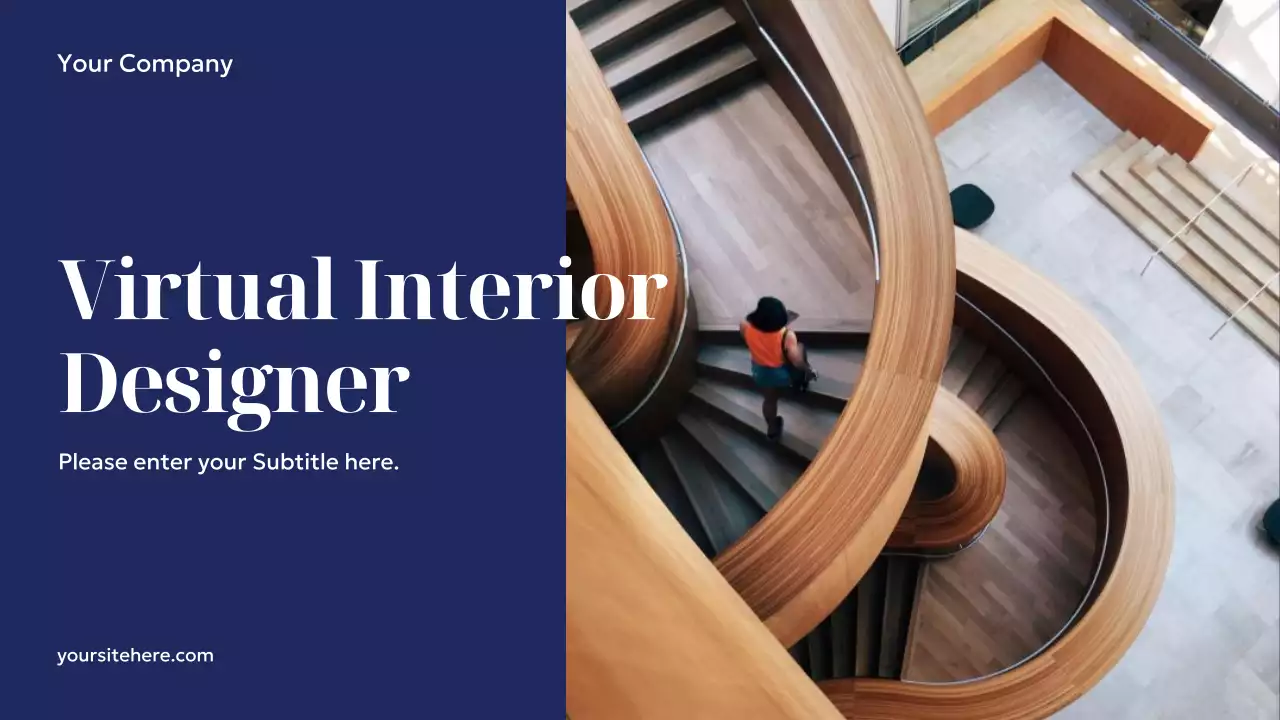 Navy Modern Interior Design Presentation