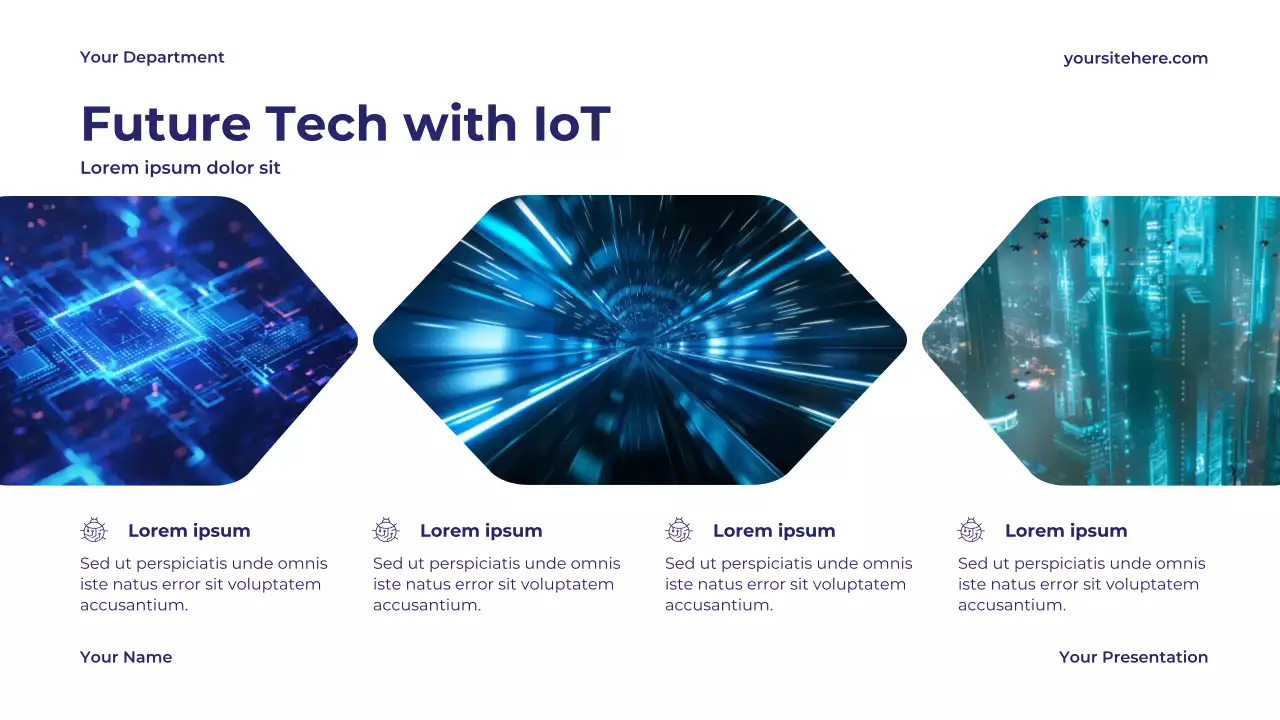 Blue Modern Internet Technology Introduction Presentation