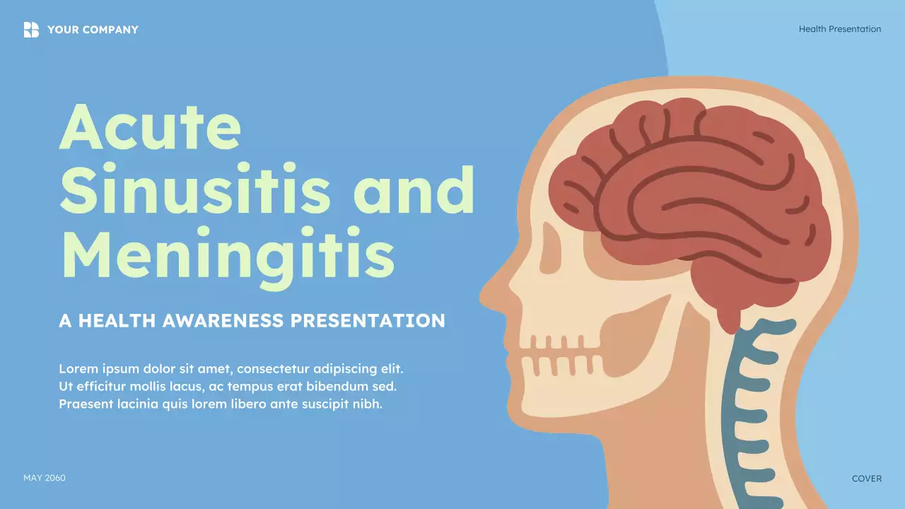 Blue Modern Meningitis Awareness Presentation