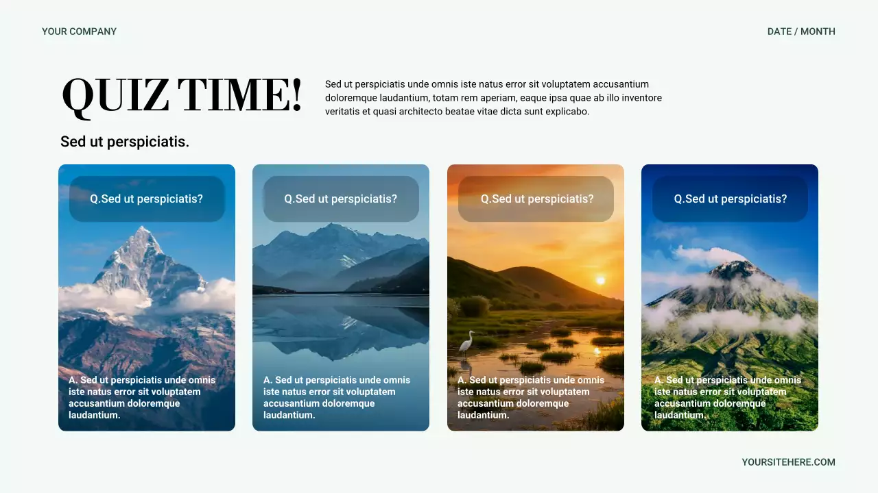 Bài trình bày về thiên nhiên tối giản xanh