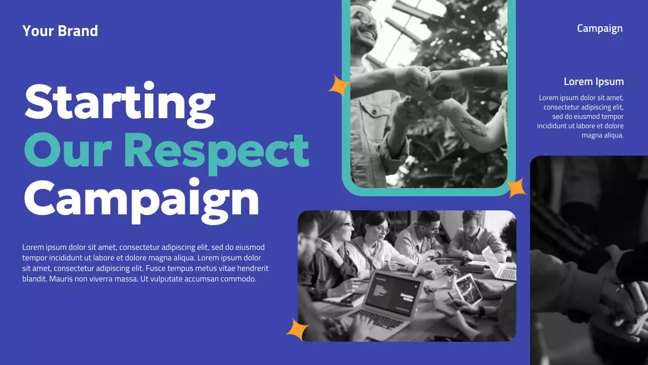 Blue Modern Values Campaign Presentation