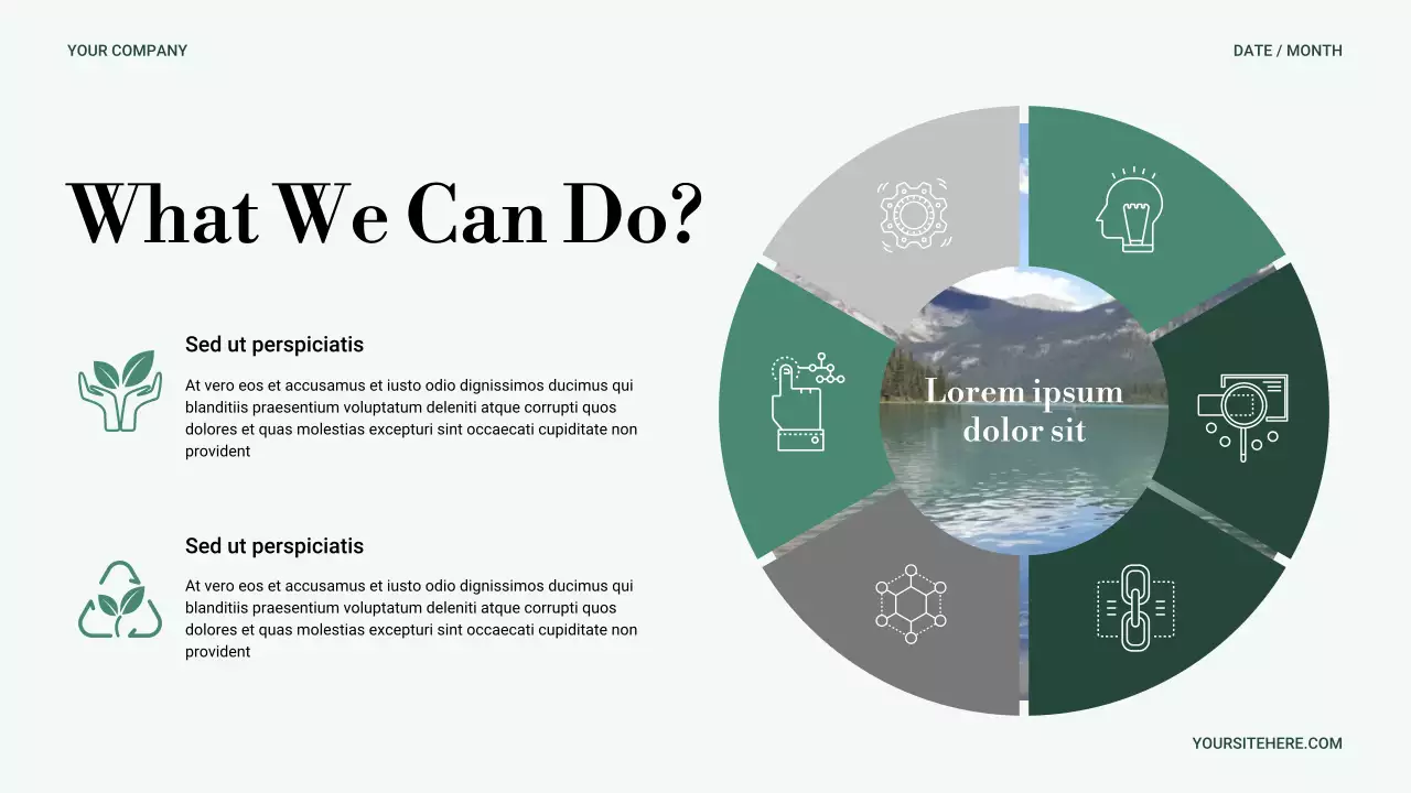 Bài trình bày về thiên nhiên tối giản xanh