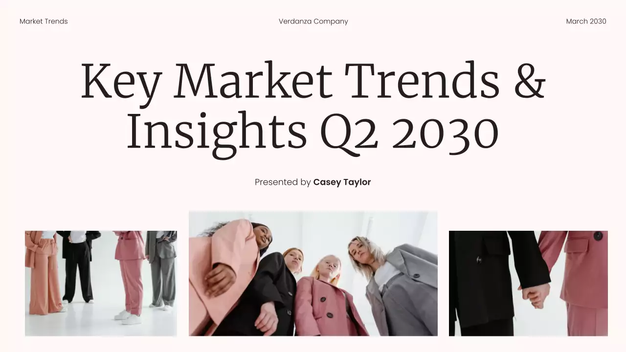 Light Pink and Black Minimalist Market Trend Report