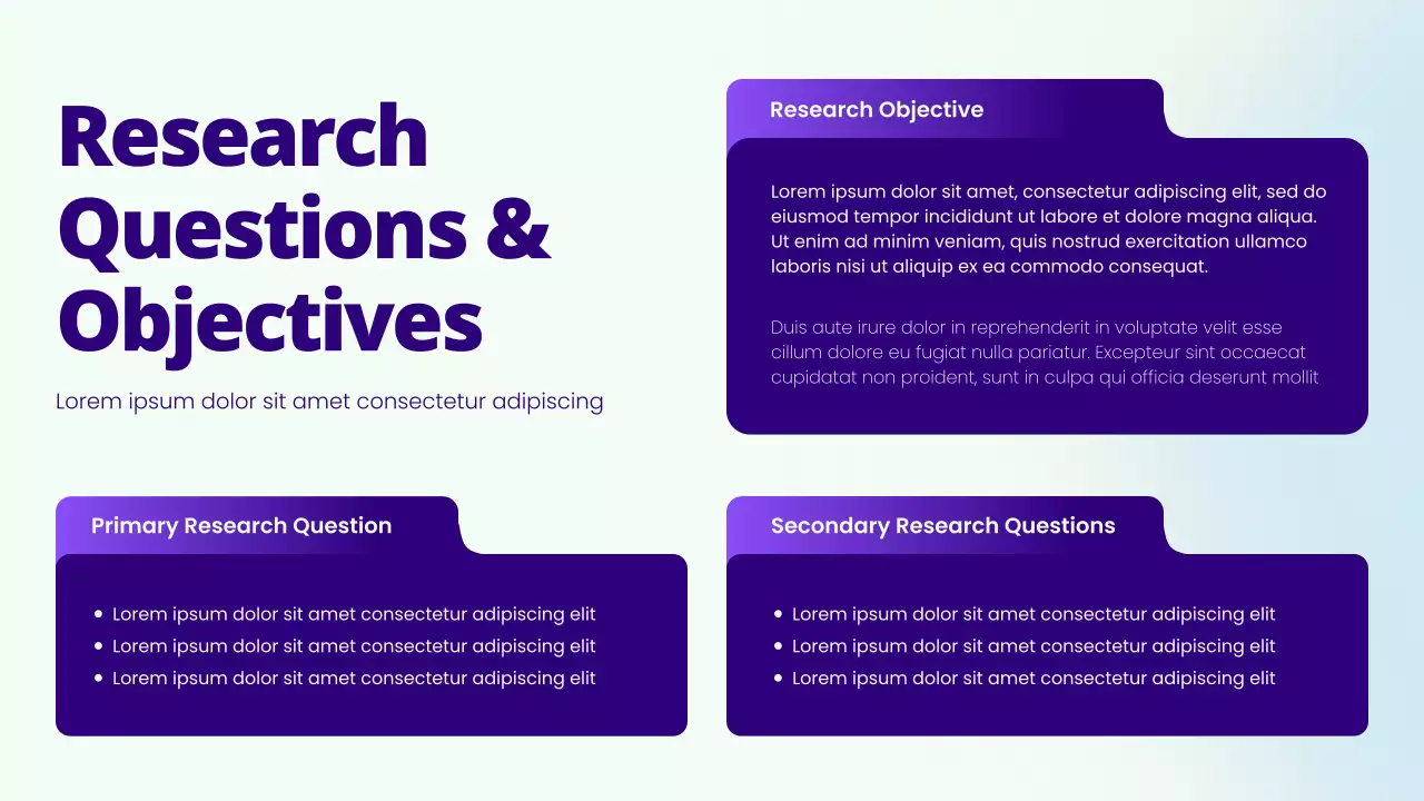 Blue and White Bold Research Proposal Presentation
