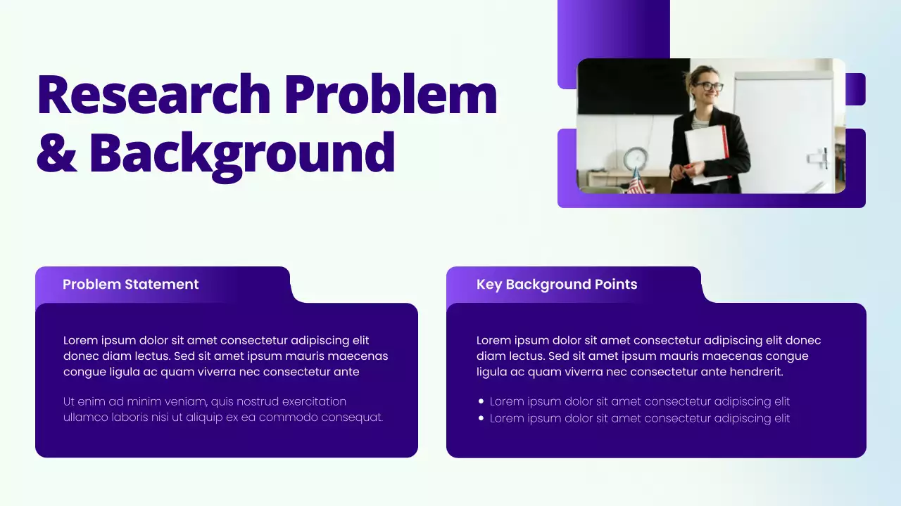 Blue and White Bold Research Proposal Presentation