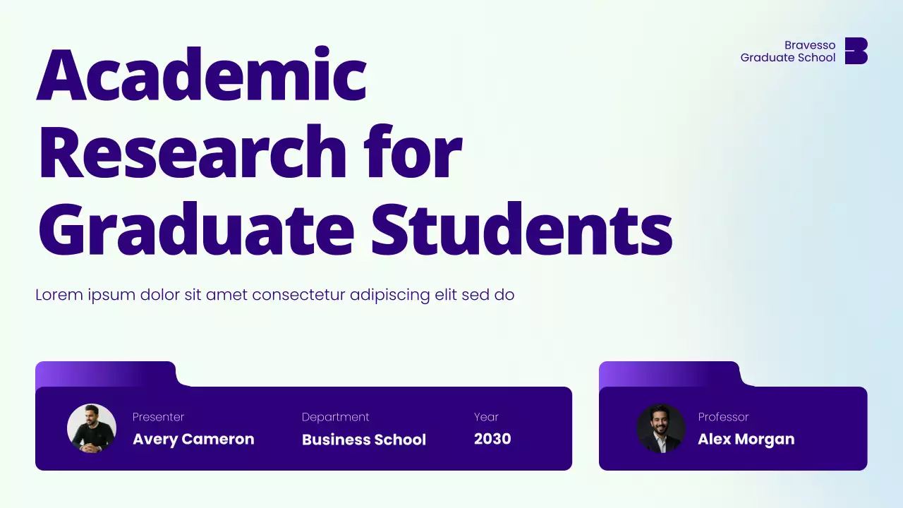 Blue and White Bold Research Proposal Presentation