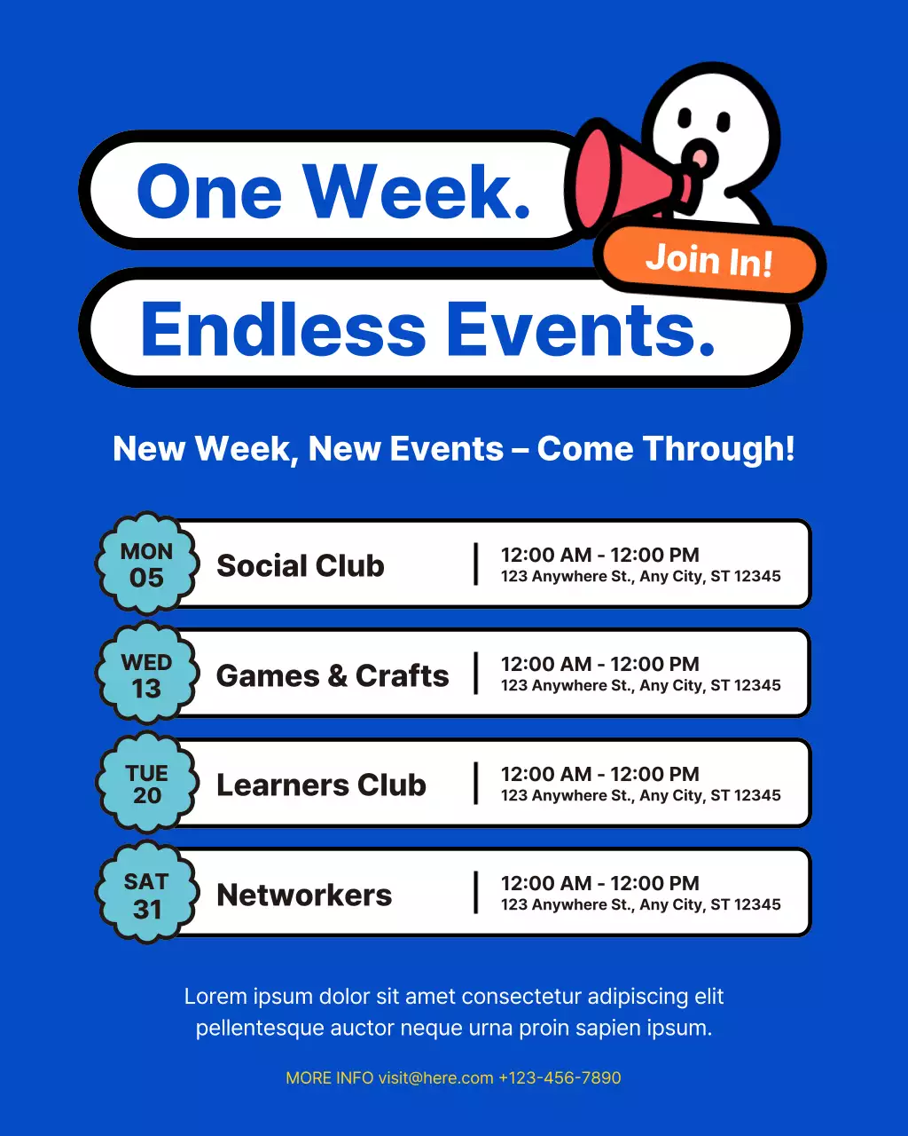 Blue Modern Event Announcement Instagram Post