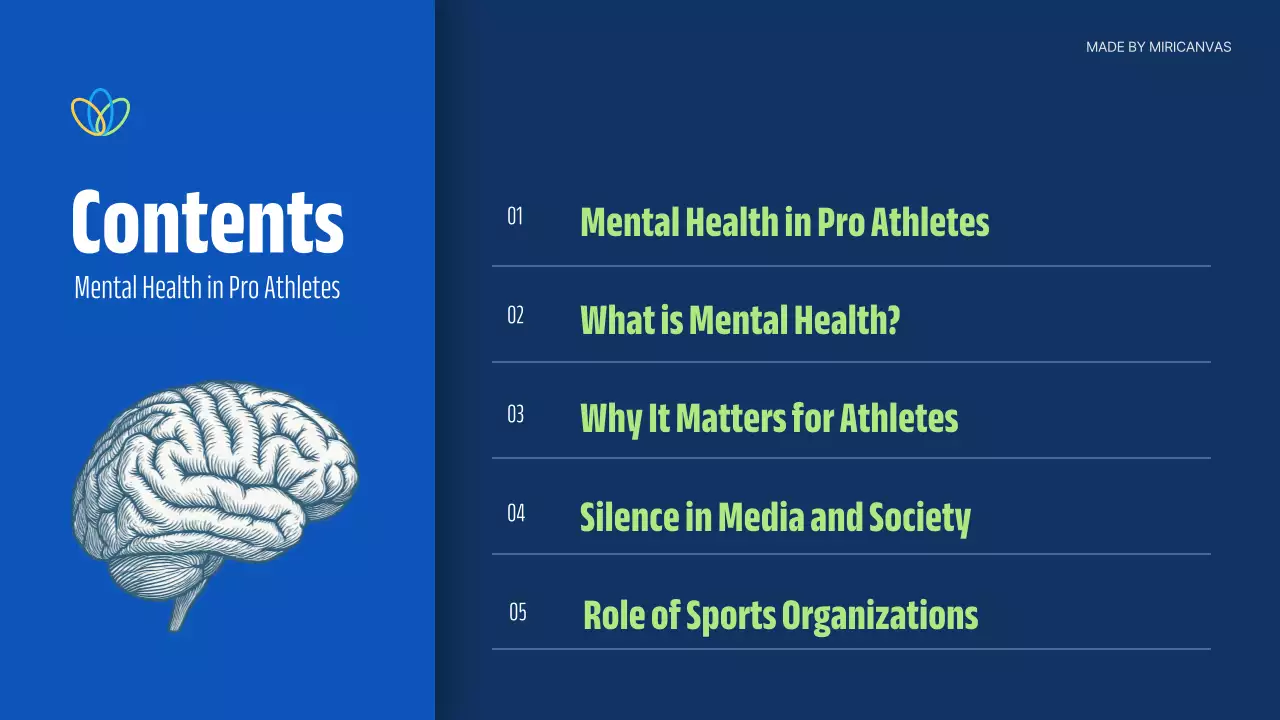 Blue Modern Mental Health Announcement Presentation