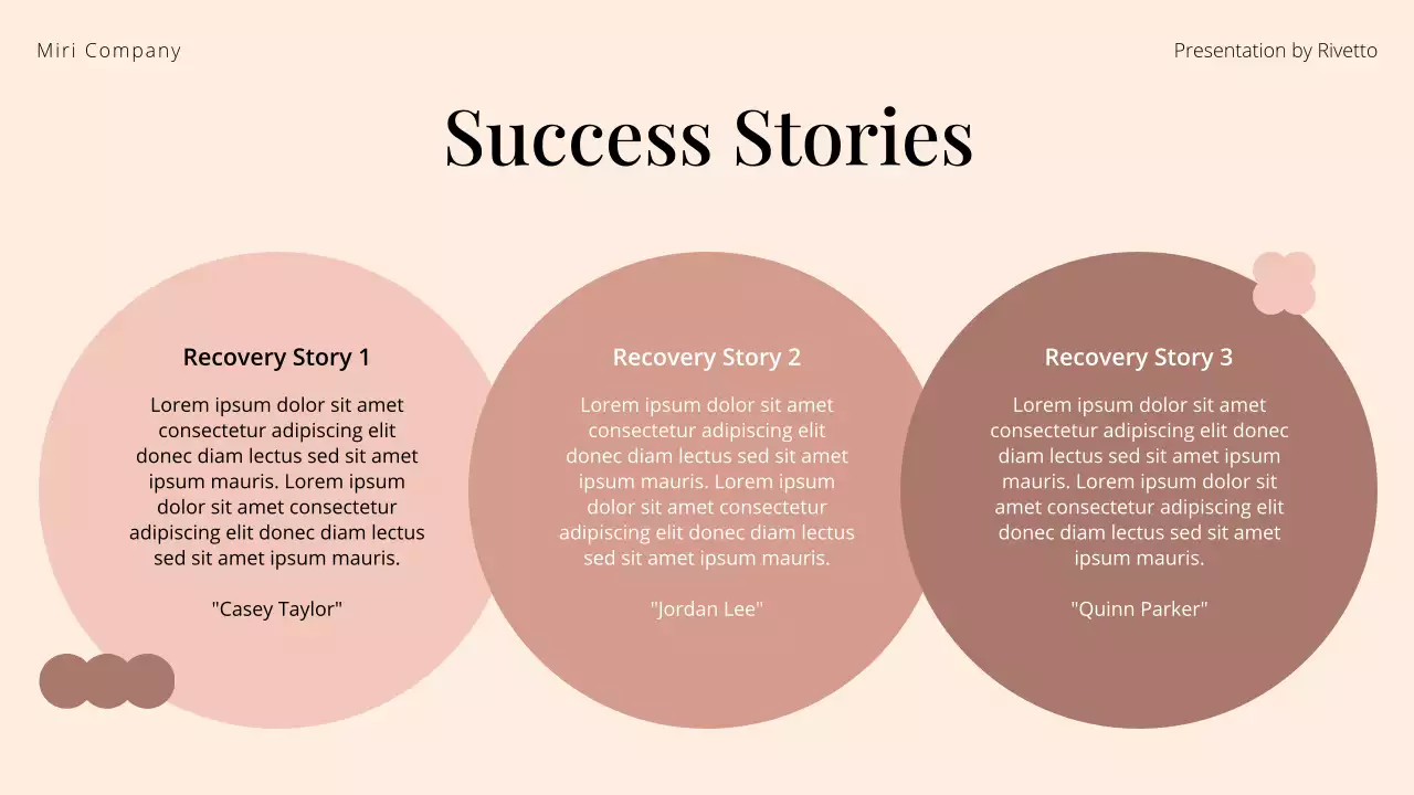 Cream and Peach Substance Abuse Recovery Awareness Presentation