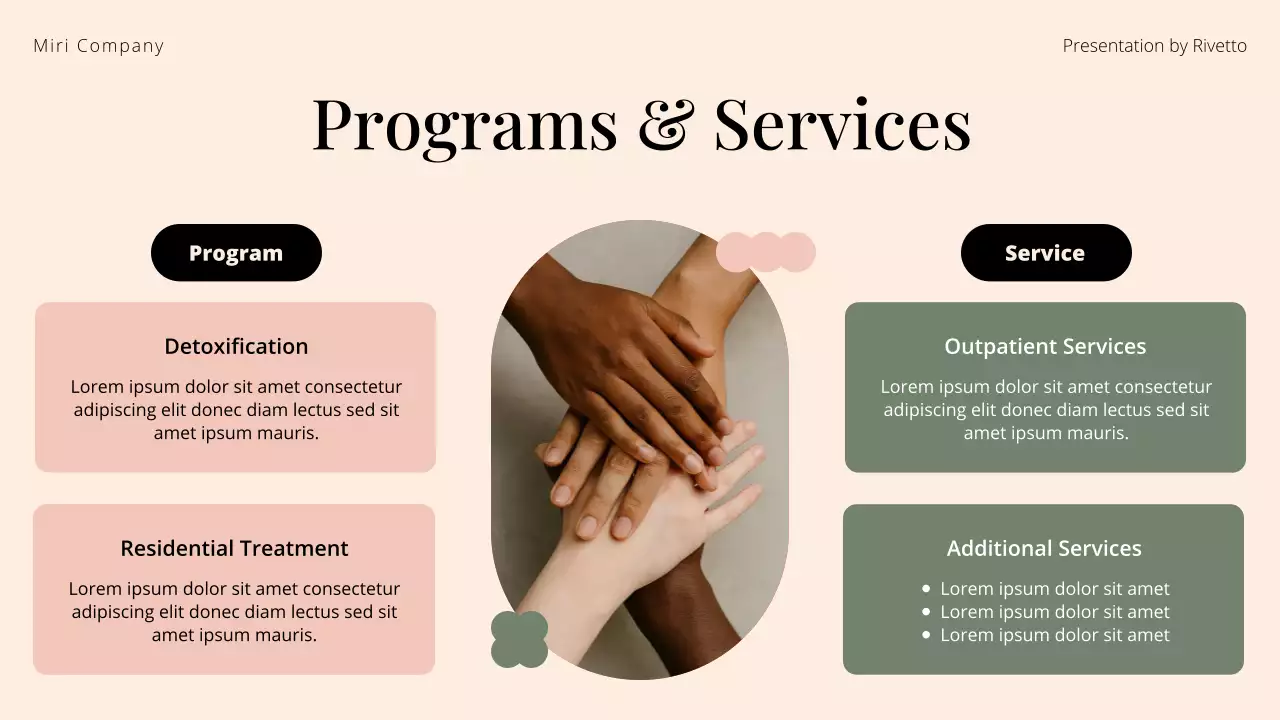 Cream and Peach Substance Abuse Recovery Awareness Presentation