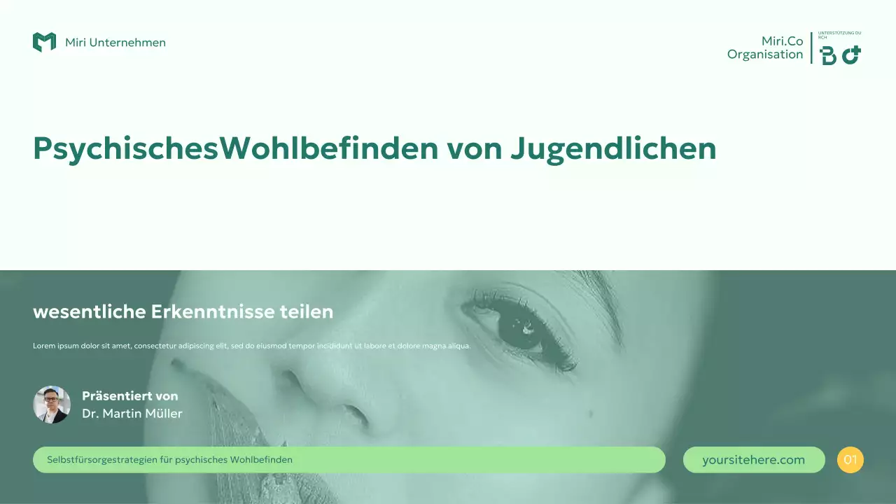 Grüner moderner Wellness-Leitfaden