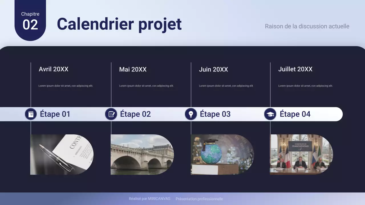 Présentation professionnelle violette