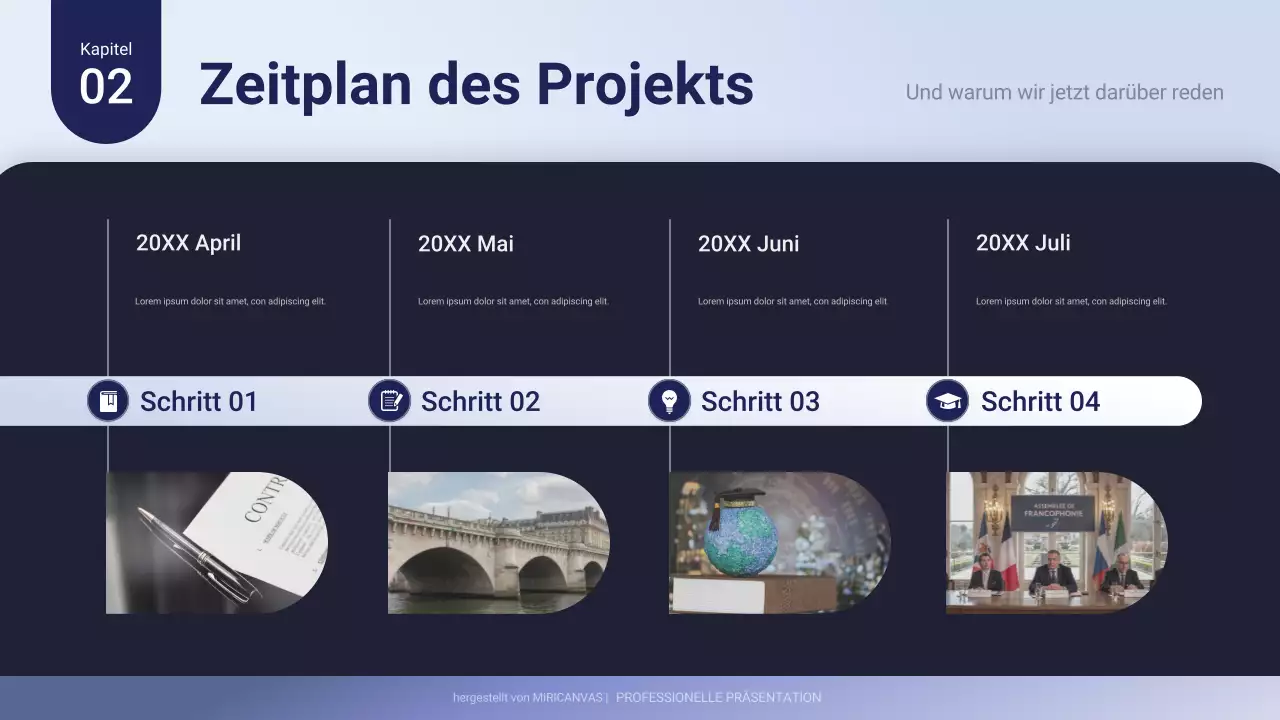 Lila Professionelle Geschäftspräsentation