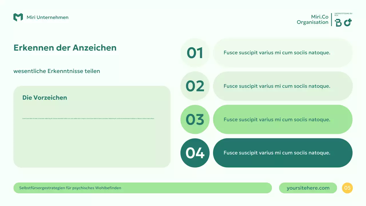 Grüner moderner Wellness-Leitfaden