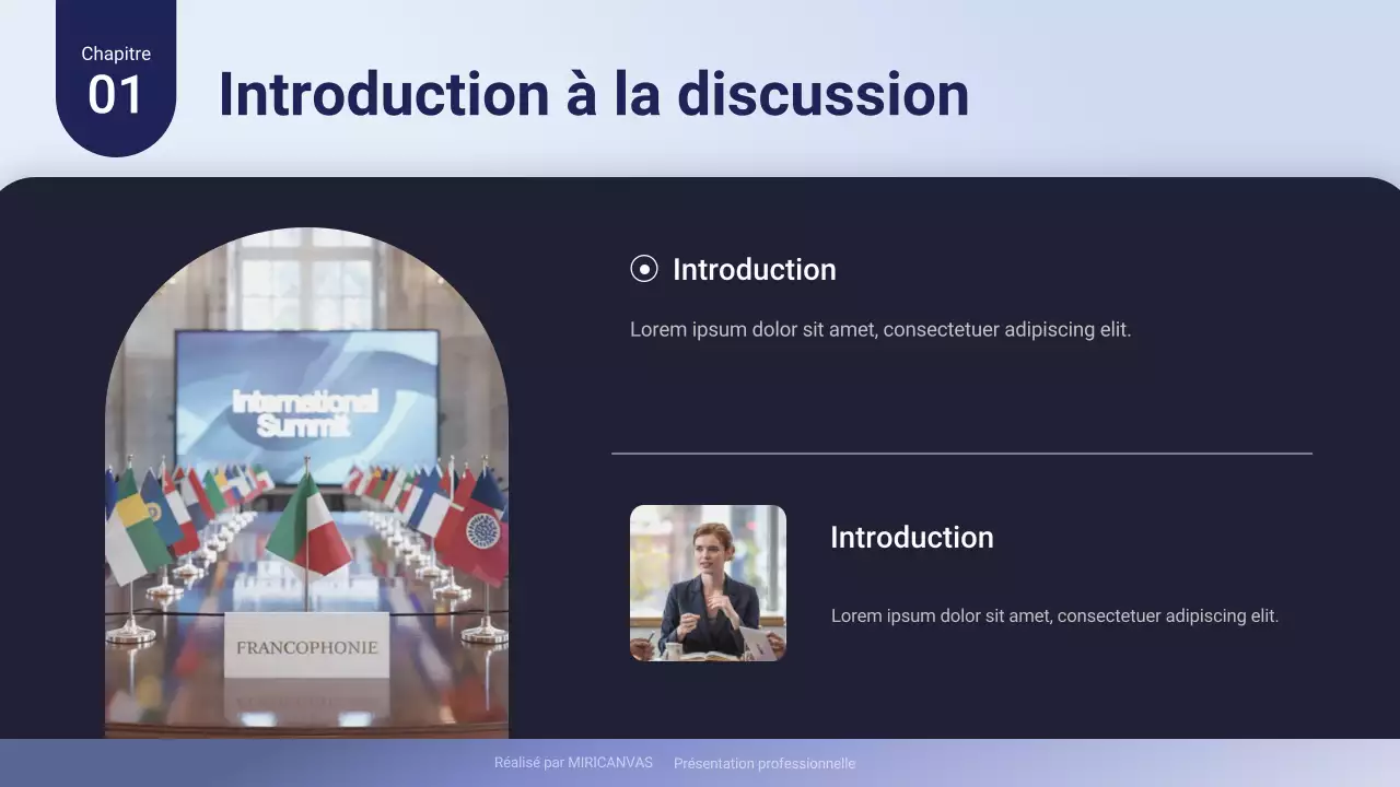 Présentation professionnelle violette