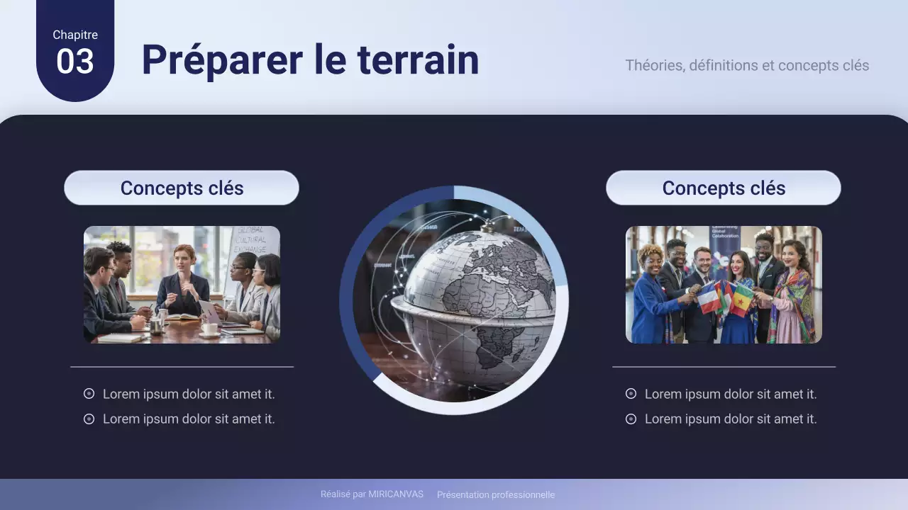 Présentation professionnelle violette