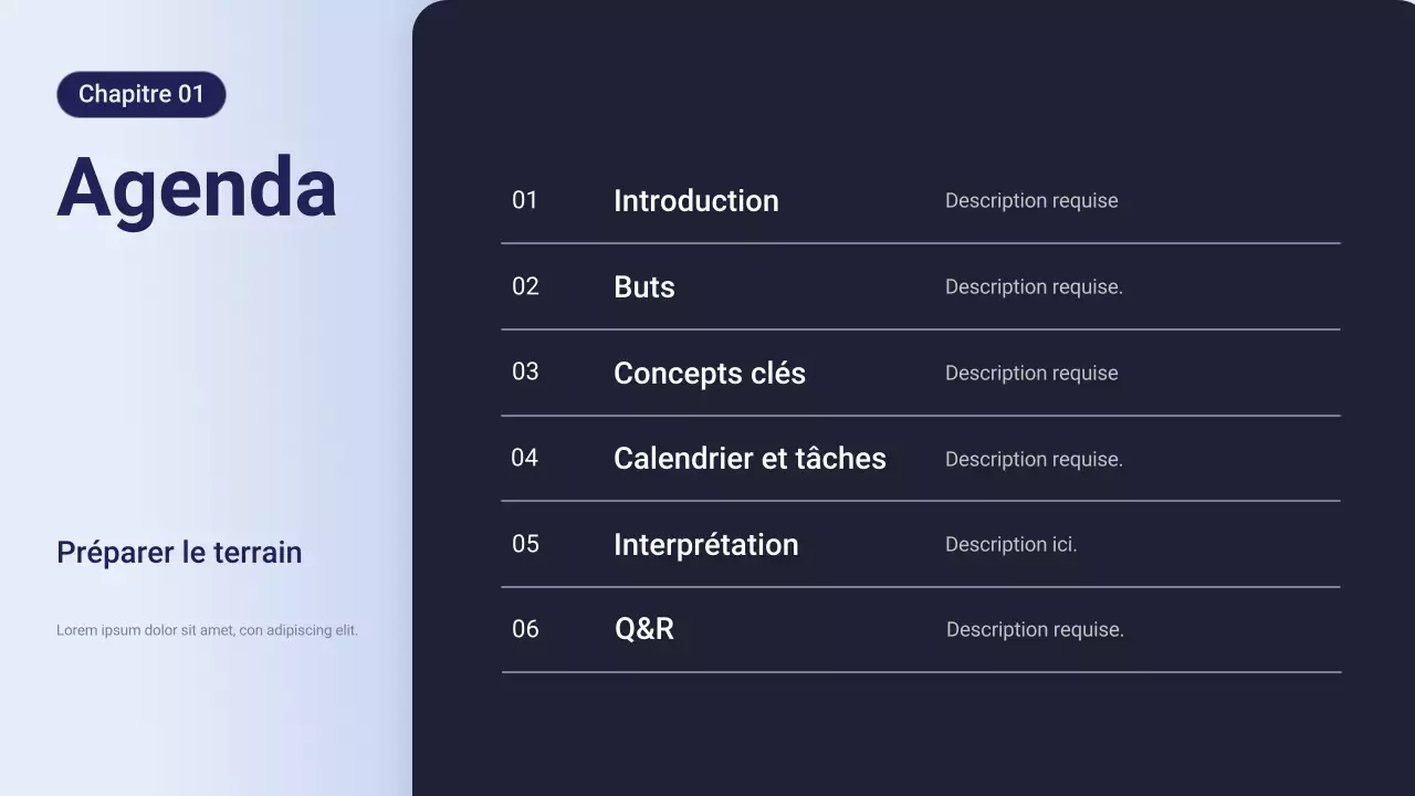 Présentation professionnelle violette