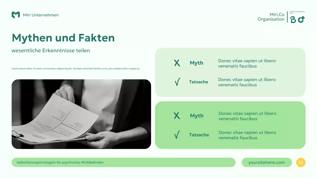 Grüner moderner Wellness-Leitfaden