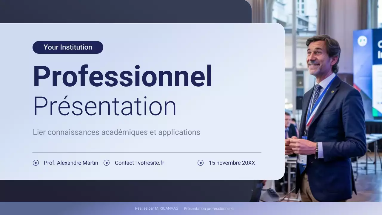 Présentation professionnelle violette
