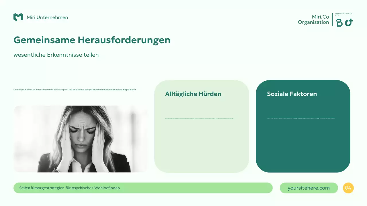 Grüner moderner Wellness-Leitfaden