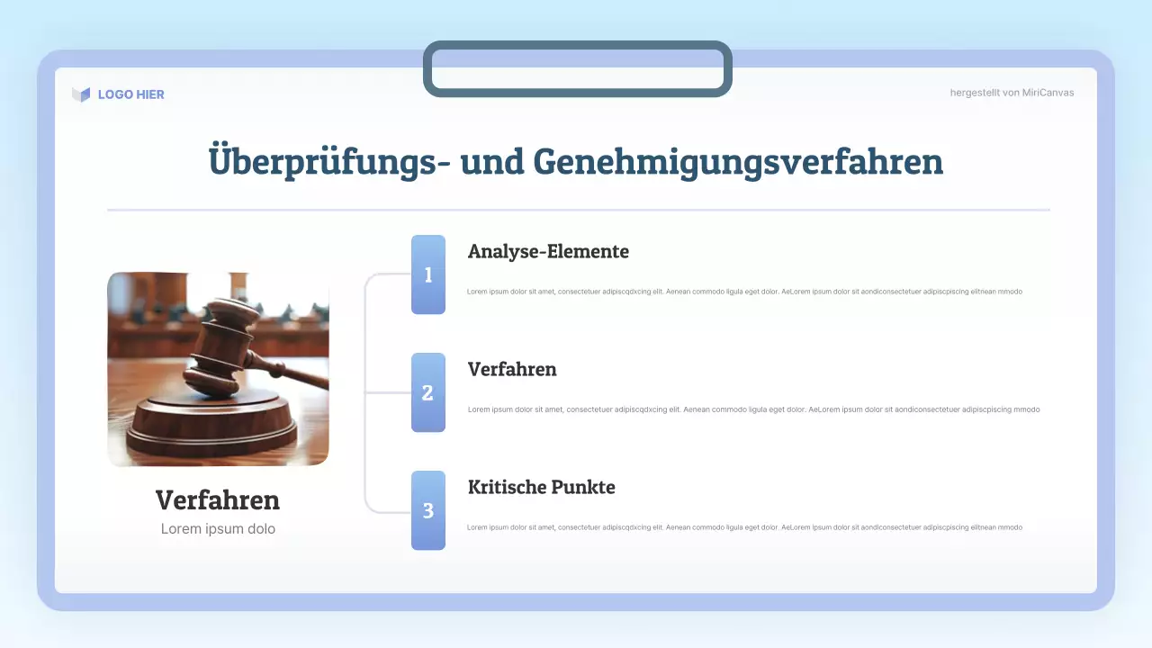 Blaue moderne Rechtsklasse Präsentation