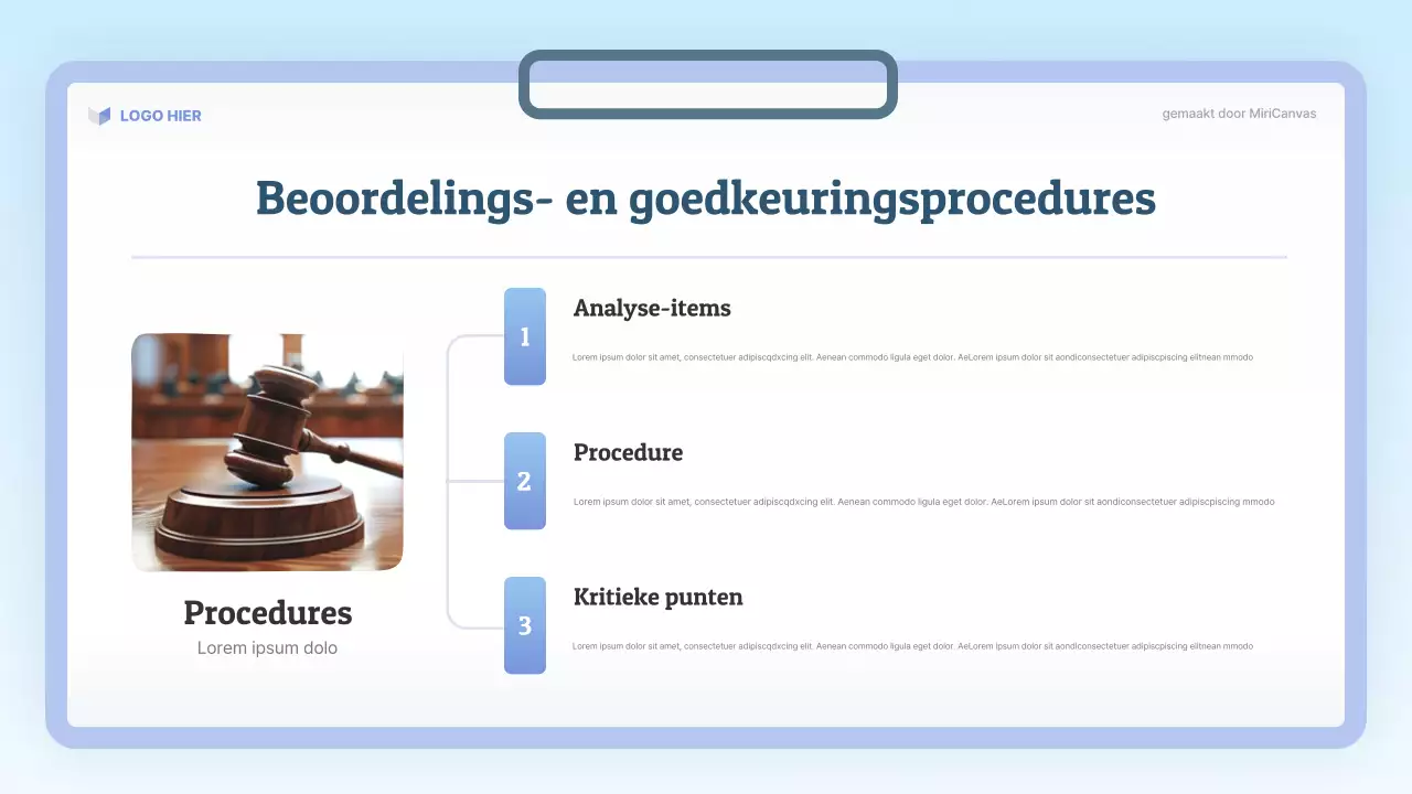 Presentatie van de Blue Modern Law Class