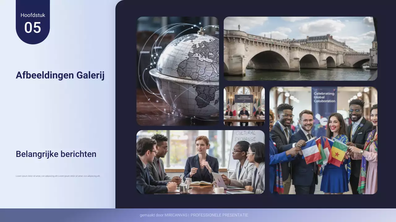 Paarse professionele bedrijfspresentatie