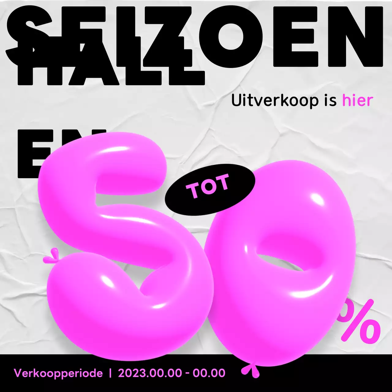 Hemelsblauwe moderne uitverkoopactie