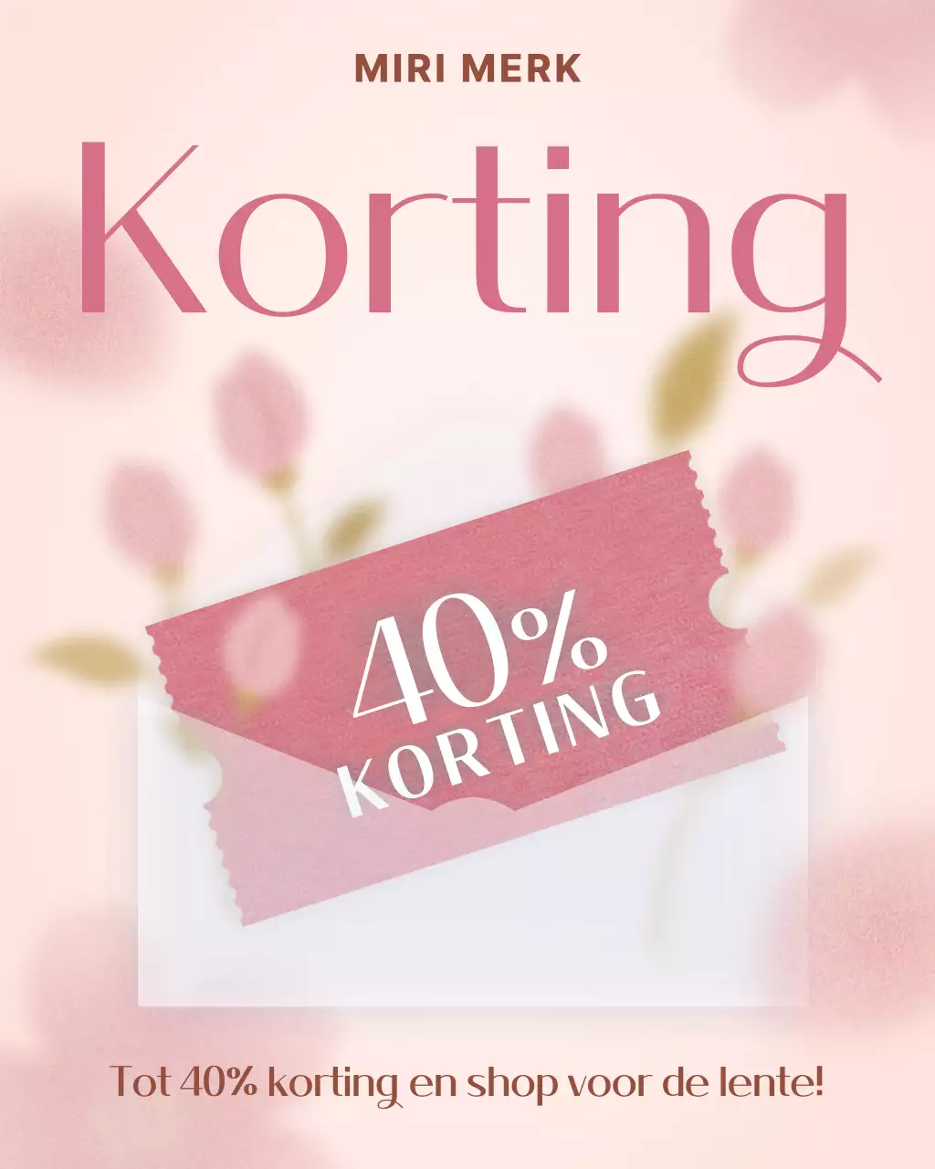 Roze Eenvoudige Verkoop Evenement