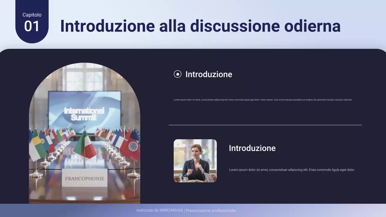 Presentazione aziendale professionale viola