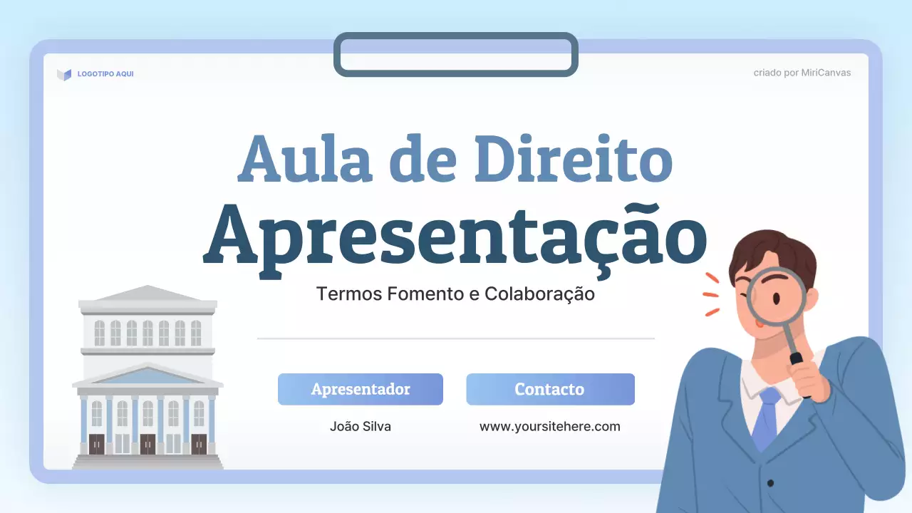 Apresentação da Aula de Direito Moderno Azul