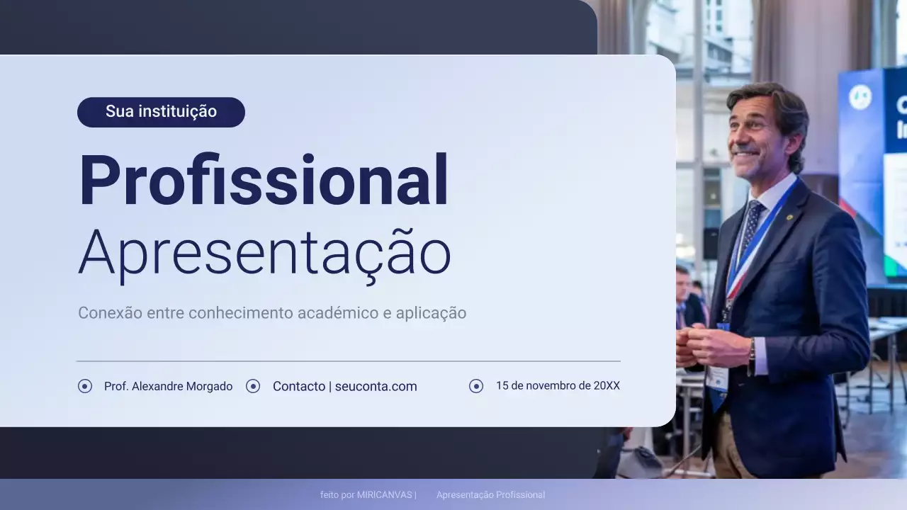 Apresentação Profissional de Negócios Roxa
