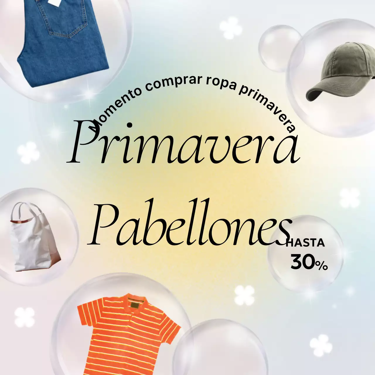 Promoción de venta moderna en azul cielo