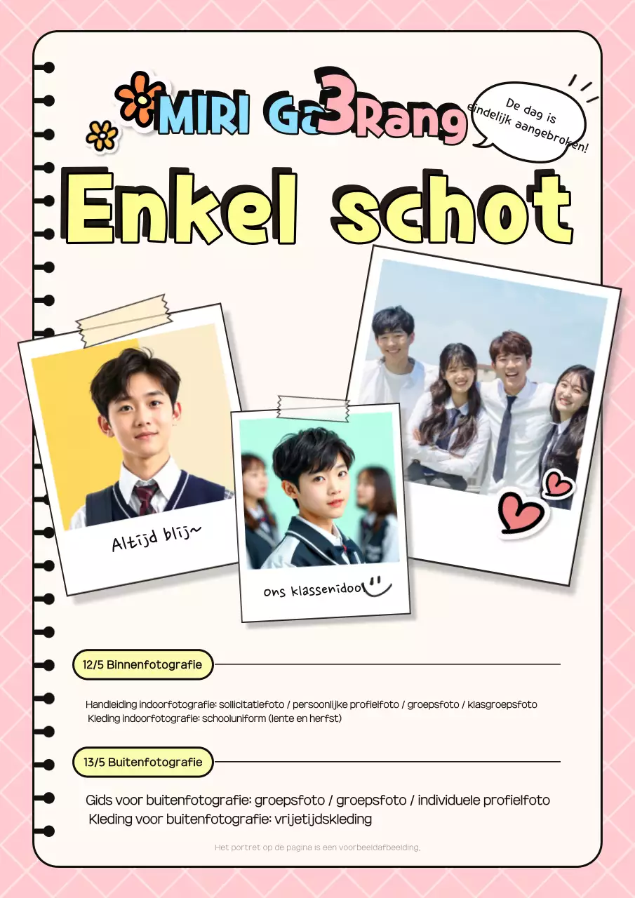 Fotogids voor roze baby-afstudeerfoto's