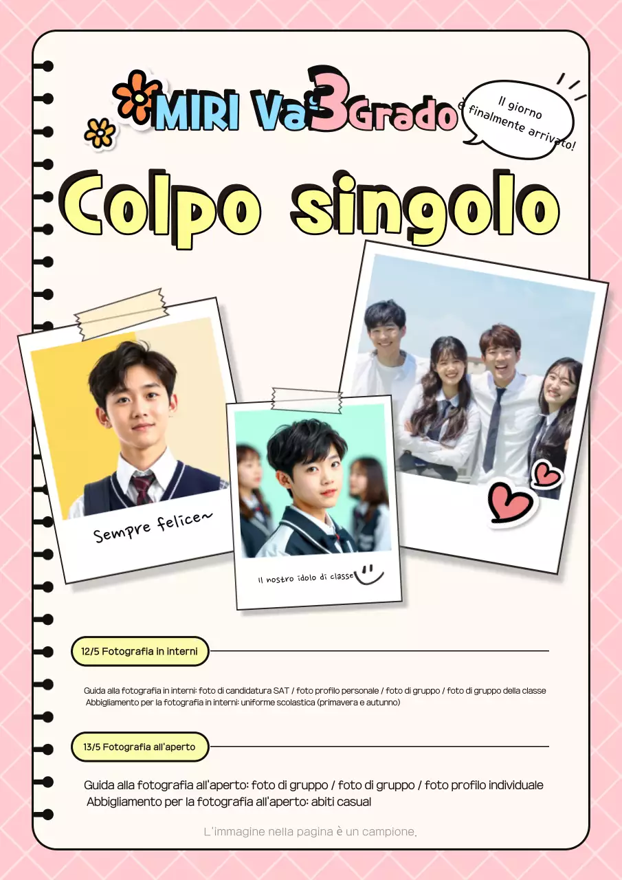 Guida fotografica per la laurea di Pink Baby