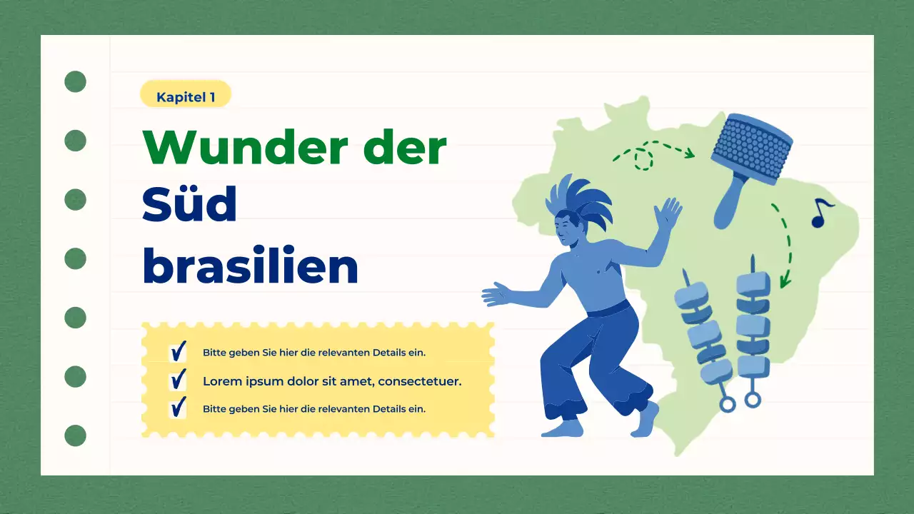 Grün-Blaue einfache Aufklärung über Südbrasilien Präsentation