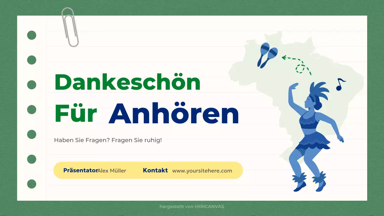 Grün-Blaue einfache Aufklärung über Südbrasilien Präsentation