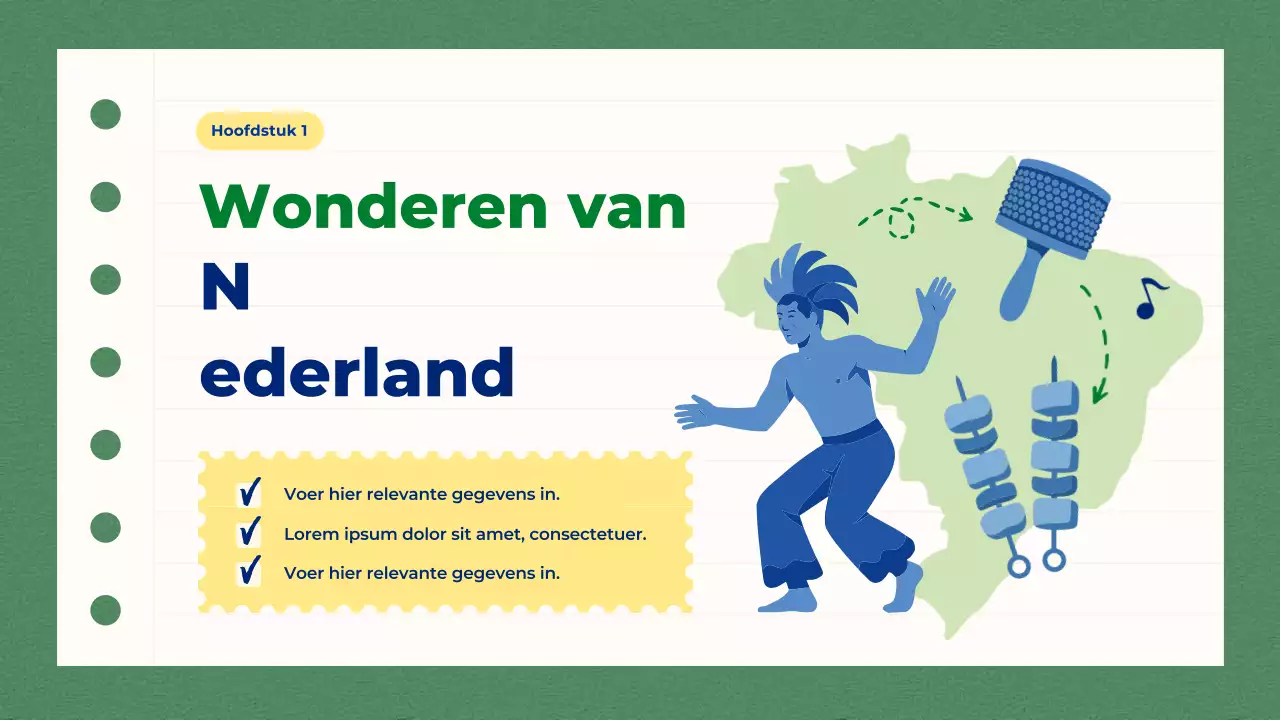 Groen Blauw Eenvoudig Onderwijs over Zuid-Brazilië Presentatie