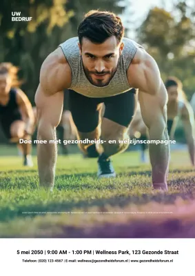 Groene moderne wellness promotieposter