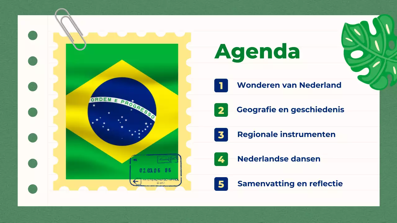Groen Blauw Eenvoudig Onderwijs over Zuid-Brazilië Presentatie