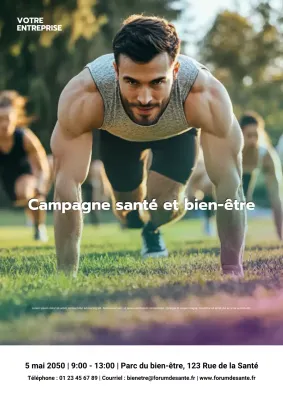 Affiche de promotion du bien-être moderne et écologique