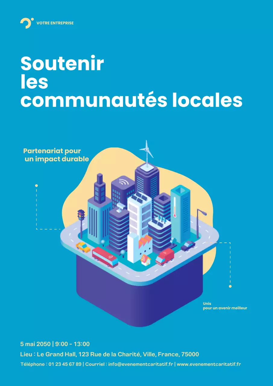 Affiche de l'événement communautaire Blue Modern