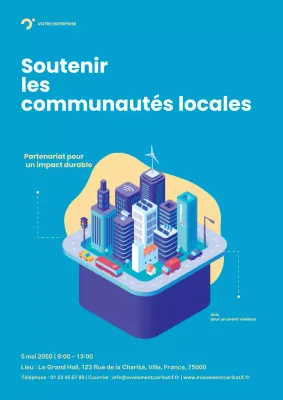 Affiche de l'événement communautaire Blue Modern