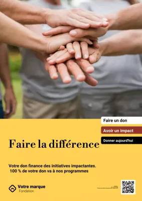Affiche de promotion caritative moderne jaune