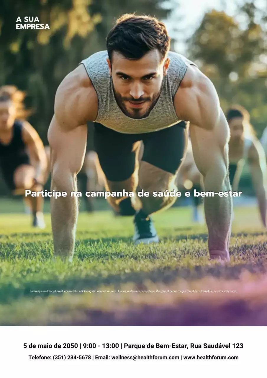 Cartaz de promoção de bem-estar moderno e verde