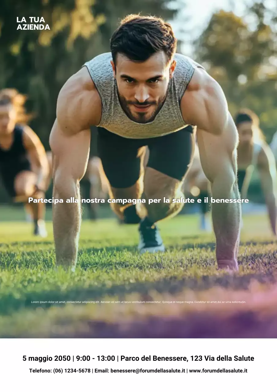 Manifesto promozionale del benessere moderno ed ecologico
